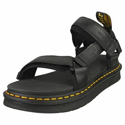 DR. MARTENS DR. MARTENS DEPA HERREN BLACK LEDER & TEXTIL SANDALEN GEHEN