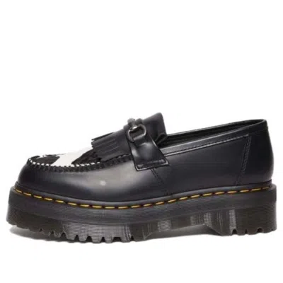 DR. MARTENS Dr.Martens Adrian Snaffle Hair On & Leather Cow Print Kiltie Loafers 'Black'