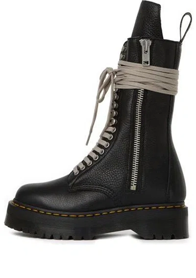 DR. MARTENS Dr.Martens x Rick Owens 1918 Leather Lace Up Platform Boots 'Black'