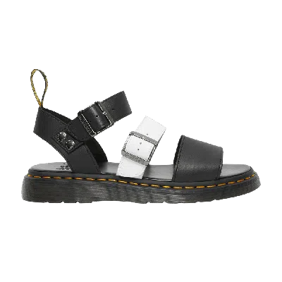 DR. MARTENS GRYPHON CONTRAST LEATHER STRAP SANDALS 'BLACK WHITE'