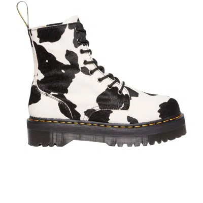 DR. MARTENS JADON BOOT HAIR-ON PLATFORM BOOT 'COW PRINT'