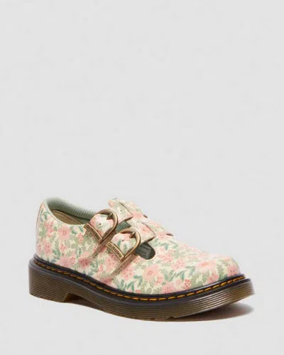 DR. MARTENS JUNIOR 8053 FLORAL LEATHER MARY JANE SHOES