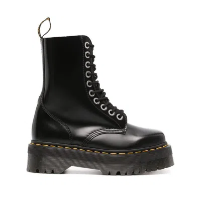 DR. MARTENS TRONCHETTO E STIVALETTO DONNA DR. MARTENS 31147001 - 1490QUAD SQUARED POLISHED SMOOTH BLACK