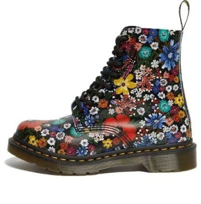DR. MARTENS (WMNS) Dr. Martens 1460 Pascal Floral Lace Up Boots Black
