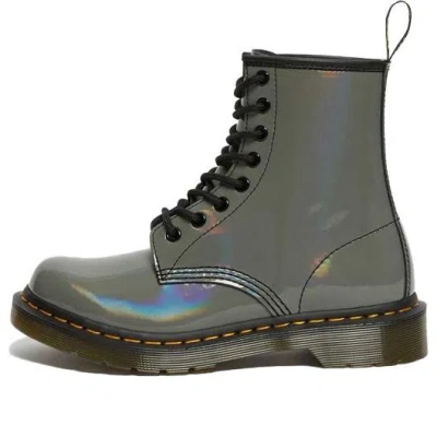 DR. MARTENS (WMNS) Dr. Martens 1460 Rainbow Patent Lace Up Boots 'Gunmetal'