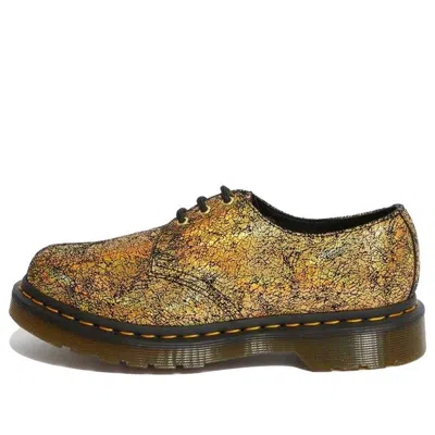 DR. MARTENS (WMNS) Dr. Martens 1461 Metallic Leather Oxford Shoes 'Iridescent Crackle - Gold'
