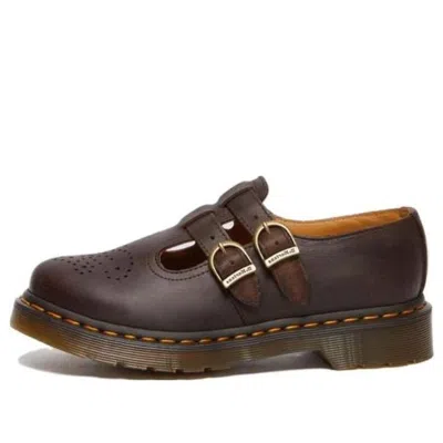 DR. MARTENS (WMNS) Dr. Martens 8065 Crazy Horse Leather Mary Jane Shoes 'Dark Brown'