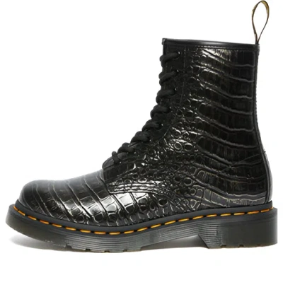 DR. MARTENS (WMNS) Dr. Martens Lacing Crocodile Pattern Martin Boots