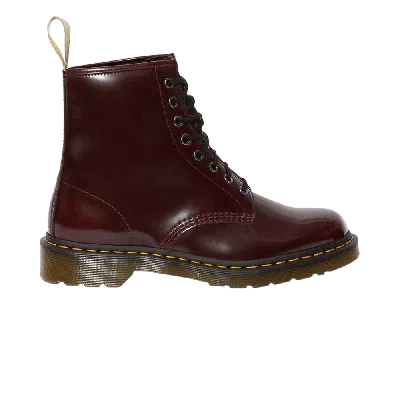 DR. MARTENS WMNS VEGAN 1460 'CAMBRIDGE BRUSH - CHERRY RED'