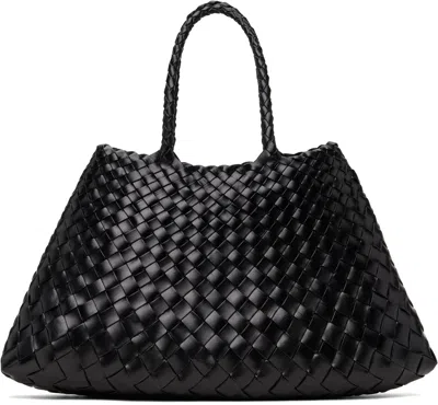 DRAGON DIFFUSION BLACK SANTA CROCE SMALL TOTE