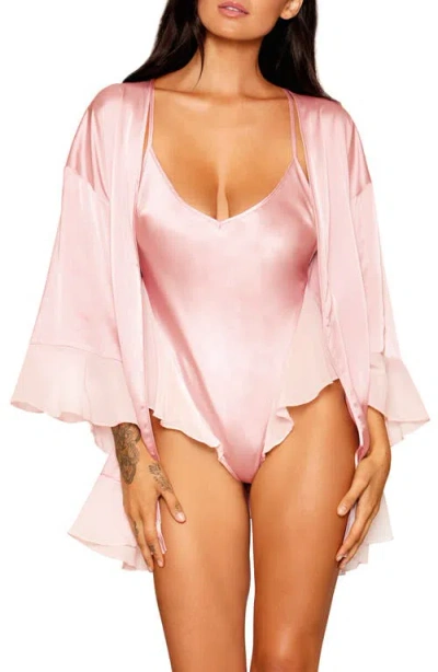 DREAMGIRL DREAMGIRL RUFFLE TEDDY & ROBE SET