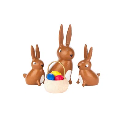 DREG DREGENO EASTER FIGURES - RABBIT FAMILY - 5.5"H X 2.5"W X .5"D