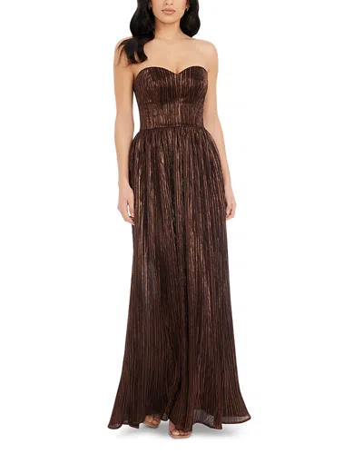 DRESS THE POPULATION DRESS THE POPULATION AUDRINA PLISSE MAXI GOWN
