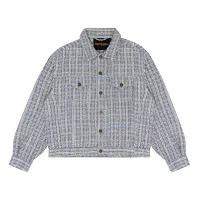 DREW HOUSE Drew House Boucle Mascot Oversized Trucker Jacket 'Grey Blue'