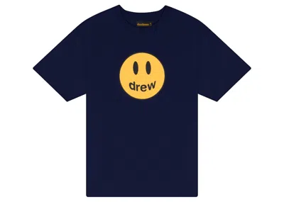 DREW HOUSE MEN'S DREW HOUSE MASCOT SHORT SLEEVE TEE SHIRT IN DARK NAVY BLUE