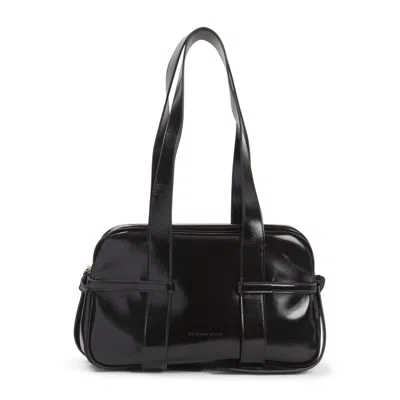 DRIES VAN NOTEN WOMEN BLACK MEDIUM BOWLING SHOULDER BAG, ONESIZE LUXURY SHOULDER BAGS FOR WOMEN DARVEYS