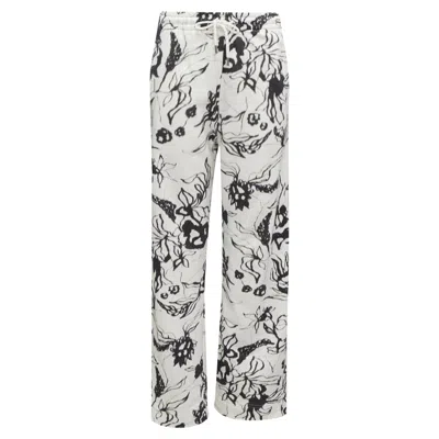 DRIES VAN NOTEN BLURRY ABSTRACT FLORAL PRINT SWEATPANTS