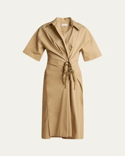 DRIES VAN NOTEN DELICKY WRAP MIDI SHIRTDRESS