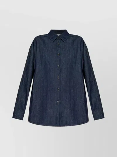 DRIES VAN NOTEN DENIM SHIRT CONTRAST STITCHING