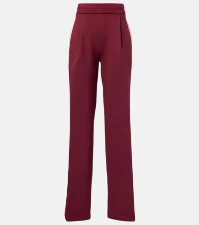DRIES VAN NOTEN HIGH-RISE COTTON-BLEND WIDE-LEG PANTS