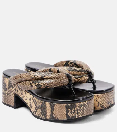 DRIES VAN NOTEN LEATHER THONG SANDALS