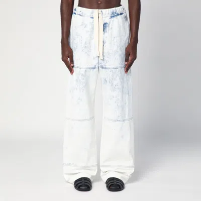 DRIES VAN NOTEN DRIES VAN NOTEN LIGHT BLUE JEANS WITH DRAWSTRING