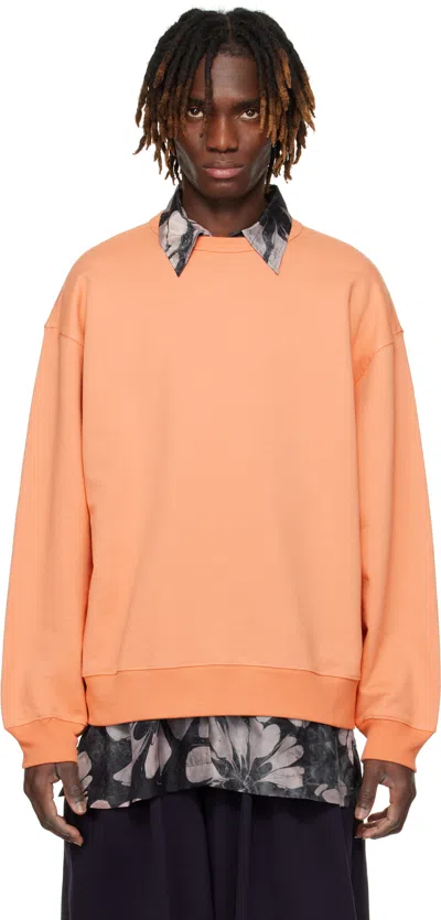 DRIES VAN NOTEN ORANGE DROPPED SHOULDERS SWEATSHIRT