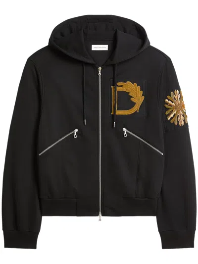 DRIES VAN NOTEN OVERSIZED LOGO-EMBROIDERED HOODIE