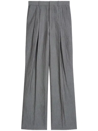 DRIES VAN NOTEN PLEATED STRAIGHT TROUSERS