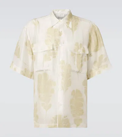 DRIES VAN NOTEN PRINTED SILK BOWLING SHIRT
