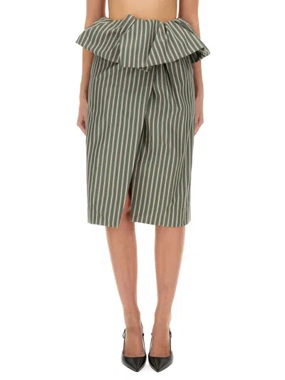 DRIES VAN NOTEN DRIES VAN NOTEN STRIPED MIDI SKIRT
