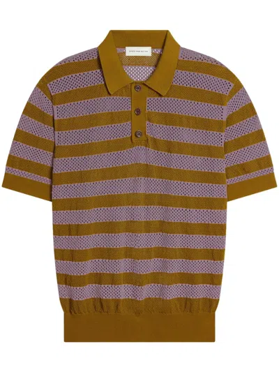 DRIES VAN NOTEN STRIPED POLO SHIRT