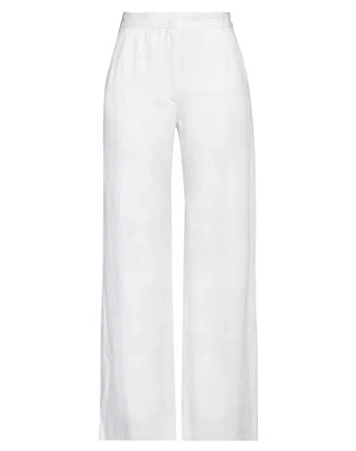DRIES VAN NOTEN DRIES VAN NOTEN WOMAN JEANS WHITE SIZE 10 COTTON, LINEN