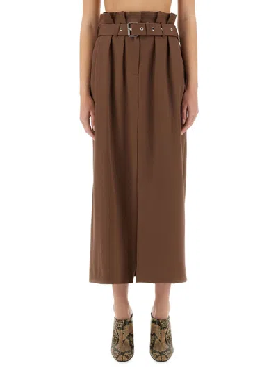 DRIES VAN NOTEN DRIES VAN NOTEN WOOL SKIRT WITH BELT