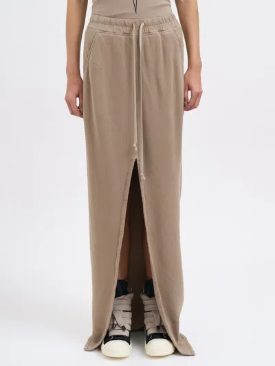 DRKSHDW DRKSHDW FLEECE SKIRT PHLEG PILLAR SKIRT DIRTY PEARL