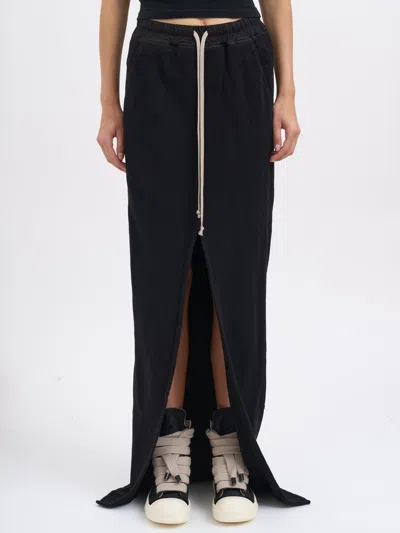 DRKSHDW DRKSHDW PHLEG PILLAR SKIRT BLACK FLEECE SKIRT