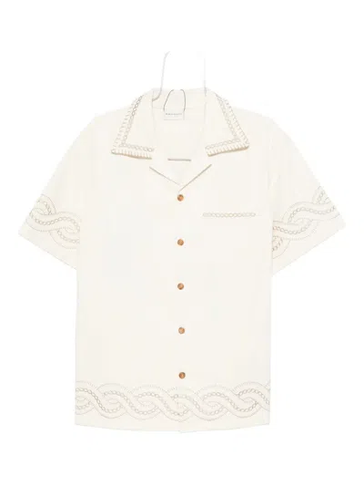 DRÔLE DE MONSIEUR CHAIN-EMBROIDERED COTTON SHIRT