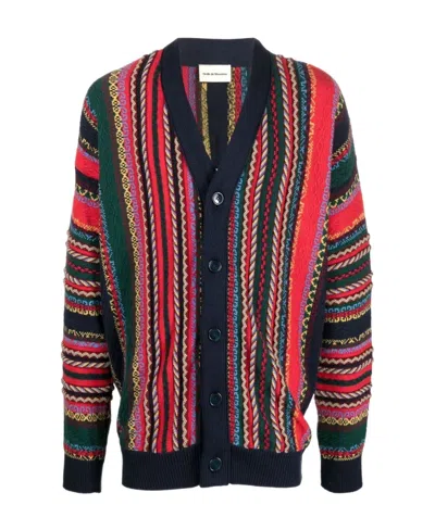 DRÔLE DE MONSIEUR LOGO KNITTED CARDIGAN