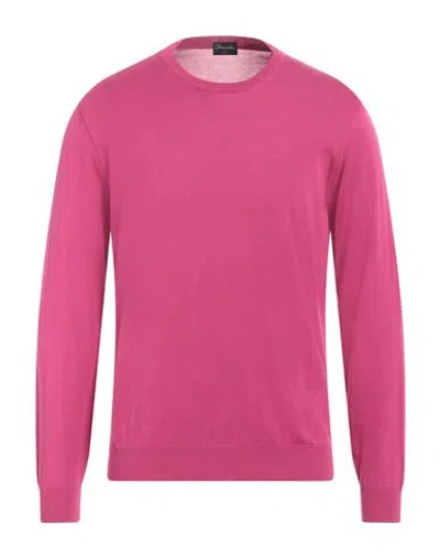 DRUMOHR DRUMOHR MAN SWEATER MAGENTA SIZE 46 COTTON