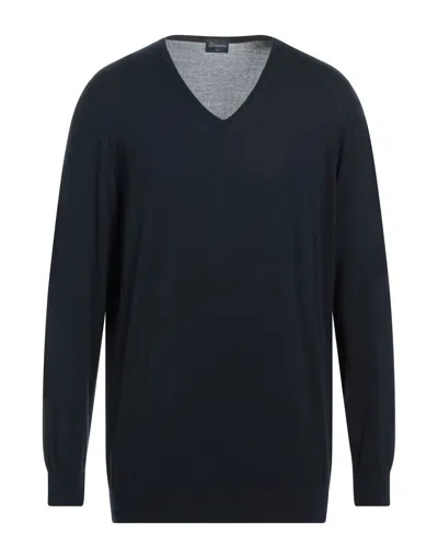 DRUMOHR DRUMOHR MAN SWEATER MIDNIGHT BLUE SIZE 46 COTTON