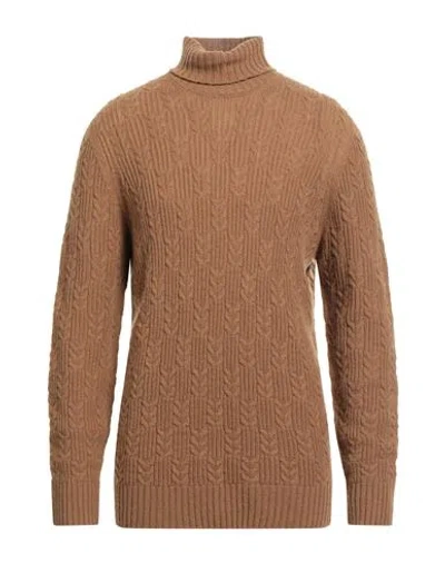 DRUMOHR DRUMOHR MAN TURTLENECK BROWN SIZE 42 LAMBSWOOL