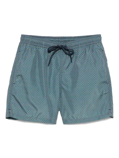 DRUMOHR MONOGRAM-PATTERN SWIM SHORTS
