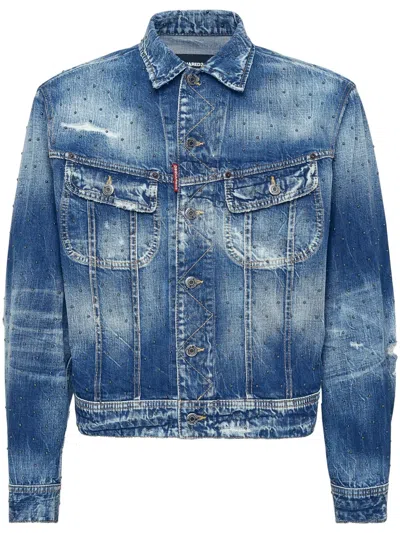DSQUARED2 BEADED DENIM JACKET