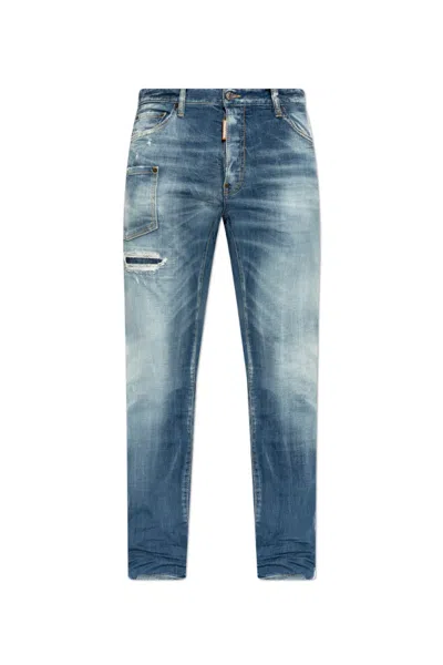 DSQUARED2 DSQUARED2 DISTRESSED STRAIGHT-LEG JEANS