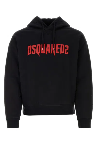 DSQUARED2 BLACK COTTON SWEATSHIRT