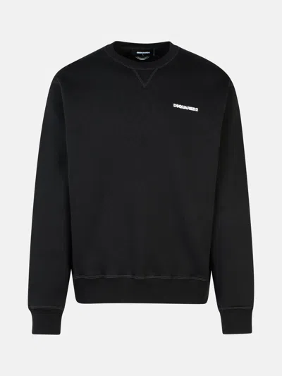 DSQUARED2 BLACK COTTON SWEATSHIRT