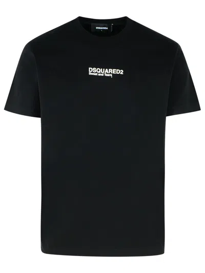 DSQUARED2 BLACK COTTON T-SHIRT