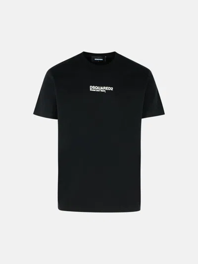 DSQUARED2 BLACK COTTON T-SHIRT