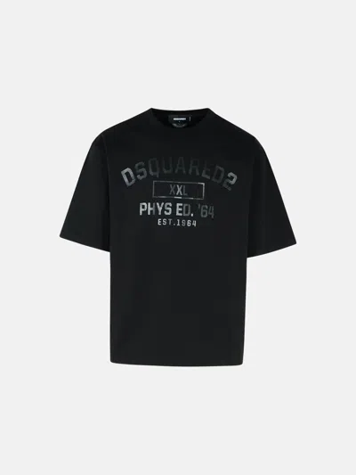 DSQUARED2 BLACK COTTON T-SHIRT