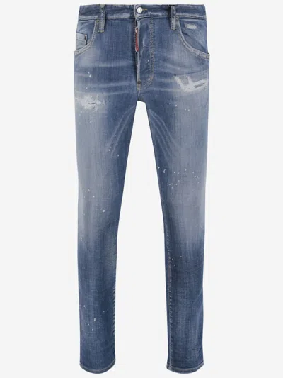 DSQUARED2 MEN BLUE NARROW FIT JEANS, 36 LUXURY JEANS FOR MEN DARVEYS